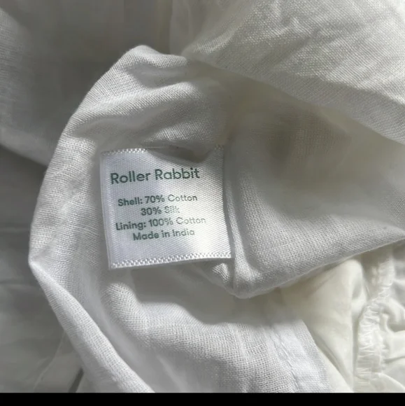 Roller RabbitJanni Tie V-Neck Long Sleeve Ruffle Cuff Waistless Tiered Dress - Picture 6 of 16